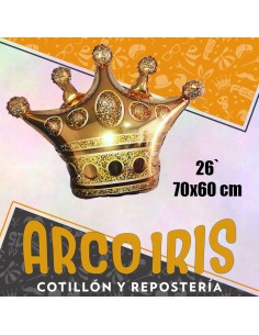 Myler 26 Corona Dorada/plateada Metal 70 X 60 Cm Xu