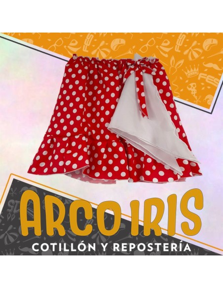 Pollera Y Panuelo Mulata - Talle 4 Negrita Tela Patrio