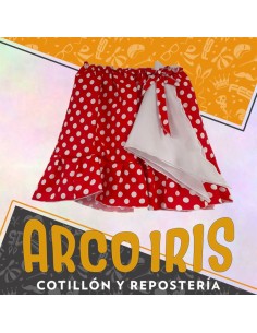 Pollera Y Panuelo Mulata - Talle 8 Negrita Tela Patrio