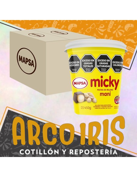 Relleno Micky Mani Caja 6 X 450g - Sin Tacc Pasta Para Relleno Recubrimiento