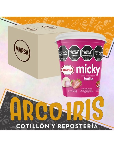 Relleno Micky Frutilla Caja 6 X 450g - Sin Tacc Pasta Para Relleno Recubrimiento