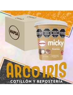 Relleno Micky Tiramisu Caja 6 X 450g - Sin Tacc Pasta Para Relleno Recubrimiento