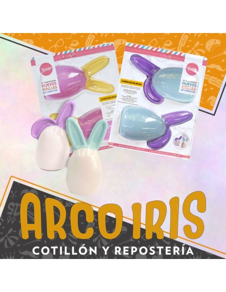 Placas Set Huevo Orejas X 2 - Cristal Pascua Parpen