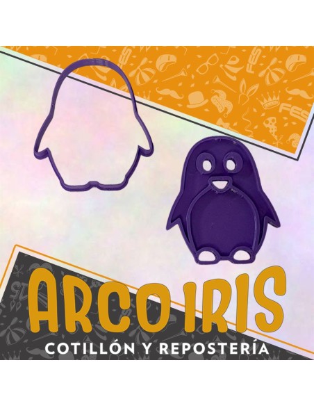 Cortante Cookies Pinguino Plastico Violeta