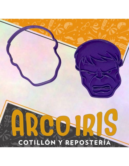 Cortante Cookies Cara Hulk - Plastico Violeta
