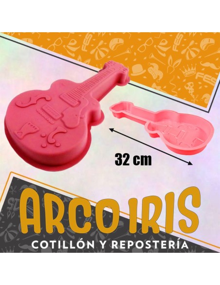 Silicona Molde Guitarra - 32 Cm Torta