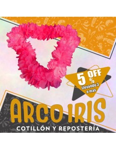 Collar Hawaiano Premium Fucsia Xu +3-5% - Promo Por Cantidad -collar Clavel Seda-primavera