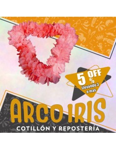 Collar Hawaiano Premium Rosa Xu +3-5% - Promo Por Cantidad -collar Clavel Seda-primavera