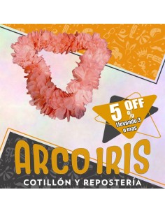 Collar Hawaiano Premium Salmon Xu +3-5% - Promo Por Cantidad -collar Clavel Seda-primavera