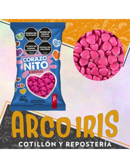Confites Corazonito Chocolate X 500 Gr Rosa Pascua