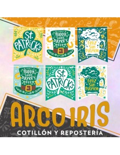 Banderin Stamping Patricks Xu - San Patricio Trebol Gorro Chopp Rondi