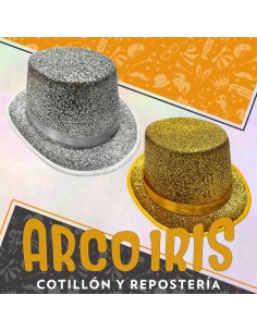 Gorro Galera Deluxe Metal Con Cinta - Dorada Plata Lurex