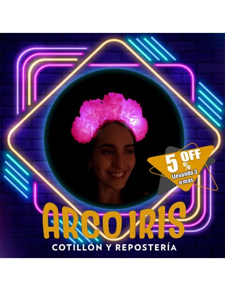 Luminoso Vincha Crisantemo Fucsia Xu +3-5% Promo Por Cantidad Primavera Vincha Clavel Seda