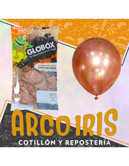Globo Cromo Reflex 12 X 10 Rosa Gold - Globox
