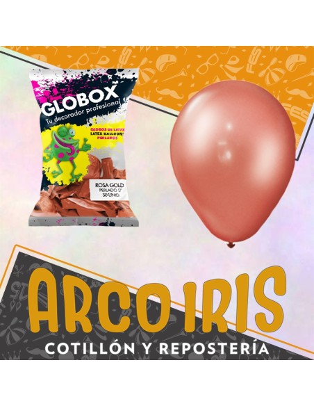 Globo Perlado 5 X 50 Rosa Gold - Dilax