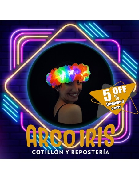 Luminoso Vincha Hawaiana Premium Multicolor Xu +3-5% Promo Por Cantidad Primavera Vincha Clavel Seda