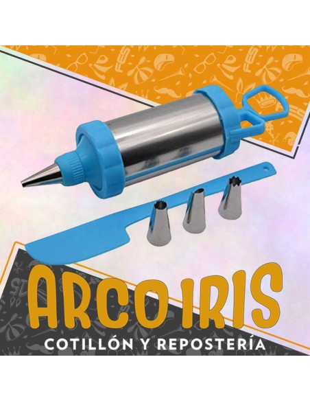 Jeringa Acero Inoxidable Xu - Para Decoracion Con 4 Boquillas Con Espatula Home Assistant Cooking Master