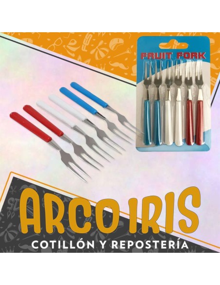 Pinches De Acero X 6 - Mango Plastico Varios Colores Dsaza