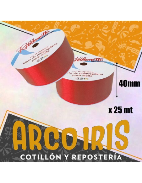 Cinta 40 X 25 Ribbonette Roja - Polipropileno