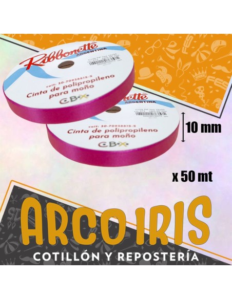 Cinta 10 X 50 Ribbonette Fucsia - Polipropileno