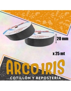 Cinta 20 X 25 Ribbonette Negro - Polipropileno