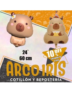 Mylar 24 Personaje Capibara Xu +10-10% Silueta 60 Cm Carpincho