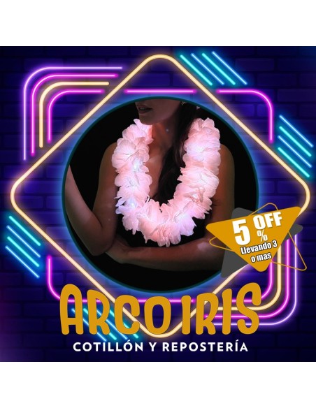 Luminoso Collar Hawaiano Salmon Premium Xu +3-5% - Promo Por Cantidad Collar Clavel Seda Primavera