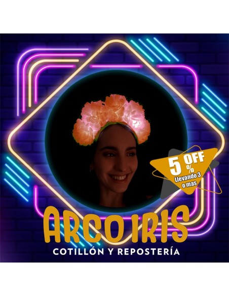 Luminoso Vincha Crisantemo Salmon Xu +3-5% Promo Por Cantidad Primavera Vincha Clavel Seda