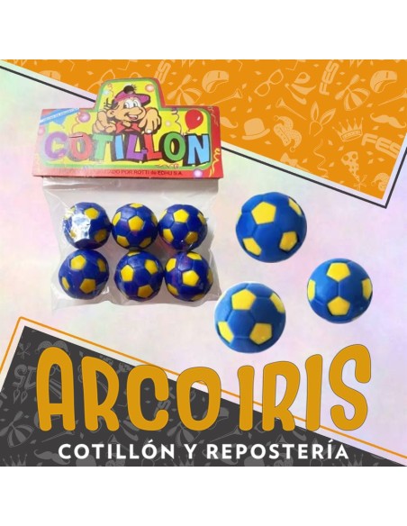 Pelotas Futbol X 6 - Azul / Amarillo Rotti