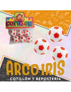 Pelotas Futbol X 6 - Blanca/roja Rotti