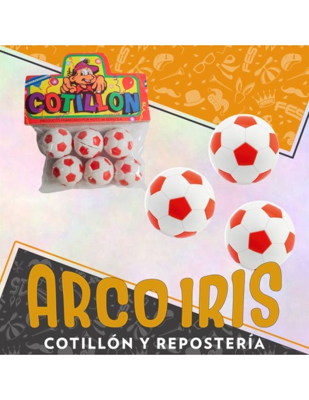 Pelotas Futbol X 6 - Blanca/roja Rotti