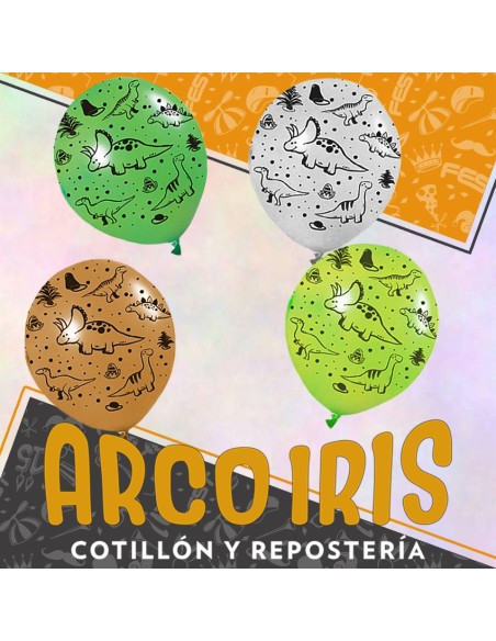 Globo Estandar 12 X 12 - Dinosaurio Full Impresos