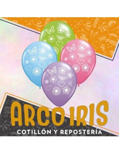 Globo Estandar 12 X 12 - Flores Full Impresos