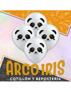 Globo Estandar 12 X 12 - Cara De Panda Full Impresos