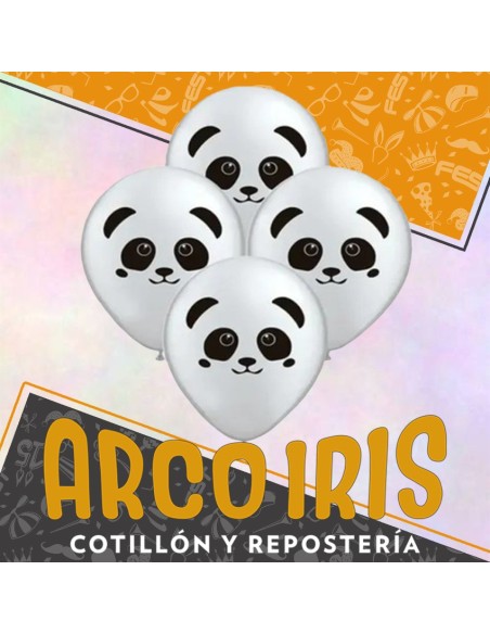 Globo Estandar 12 X 12 - Cara De Panda Full Impresos