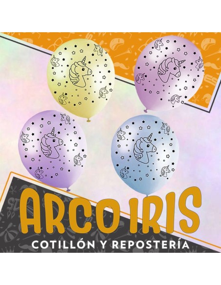 Globo Estandar 12 X 12 - Unicornio Full Impresos