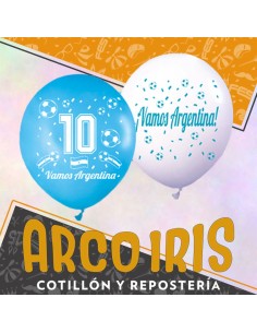 Globo Estandar 12 X 12 - Vamos Argentina Full Impresos