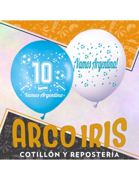 Globo Estandar 12 X 12 - Vamos Argentina Full Impresos
