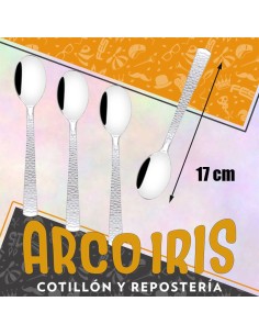 Cubiertos Cuchara Plastico Plata X 12 - 17 Cm Cutlery