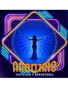 Luminoso Capa Led Xu - Azul Grande 145 X 300 Cm 210 Luces Alas No Incluye Pilas Party Store