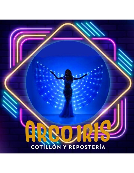 Luminoso Capa Led Xu - Azul Grande 145 X 300 Cm 210 Luces Alas No Incluye Pilas Party Store