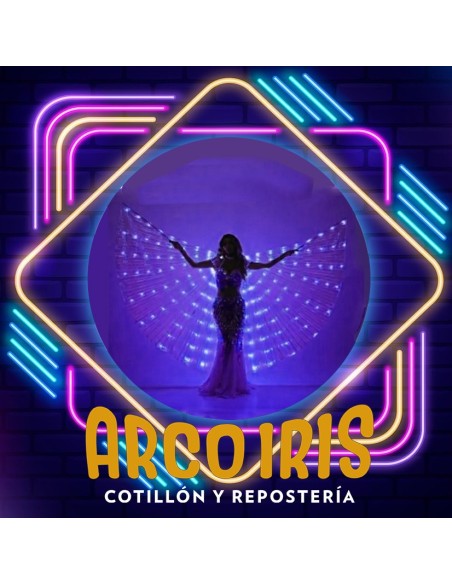 Luminoso Capa Led Xu - Lila Grande 145 X 300 Cm 210 Luces Alas No Incluye Pilas Party Store