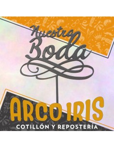 Topper Plastico Nuestra Boda - Valentin