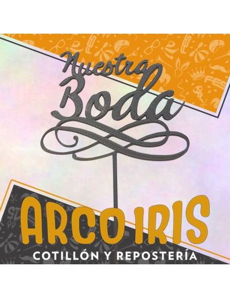 Topper Plastico Nuestra Boda - Valentin