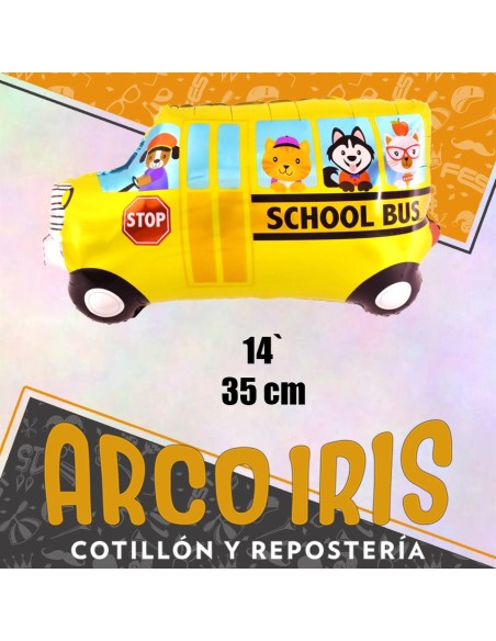 Mylar 14 Colectivo Metal Xu - 35 Cm Bus Globo Metalizado Papel