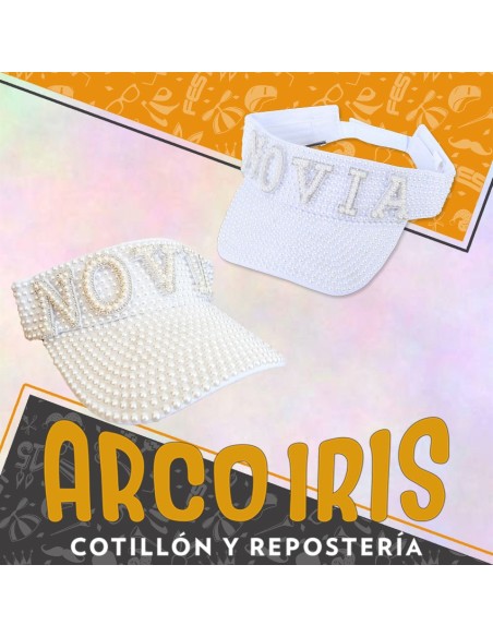 Visera Novia Blanca Xu - Especial Strass Y Perlas Party Store