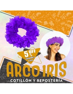 Vincha Hawaiana Premium Lila Xu +3-5% Promo Por Cantidad Primavera-vincha Clavel Seda-