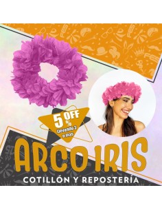 Vincha Hawaiana Premium Rosa Xu +3-5% Promo Por Cantidad Primavera-vincha Clavel Seda-