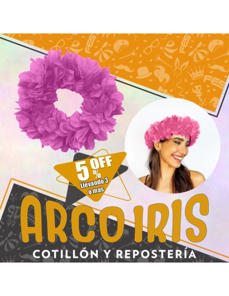 Vincha Hawaiana Premium Rosa Xu +3-5% Promo Por Cantidad Primavera-vincha Clavel Seda-