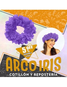 Vincha Hawaiana Premium Violeta Xu +3-5% Promo Por Cantidad Primavera-vincha Clavel Seda-